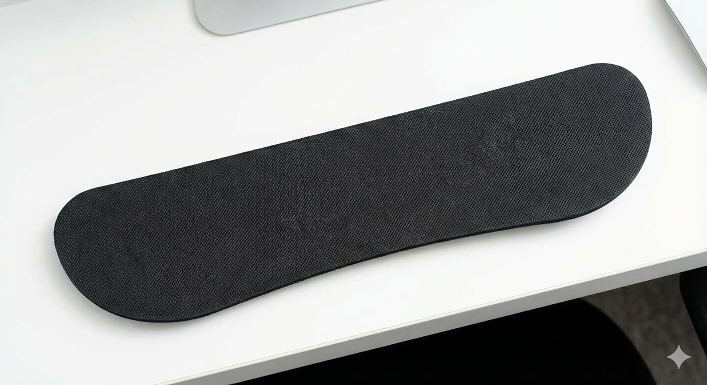 Ergonomiczna podkładka pod nadgarstki do klawiatury widok z dołu